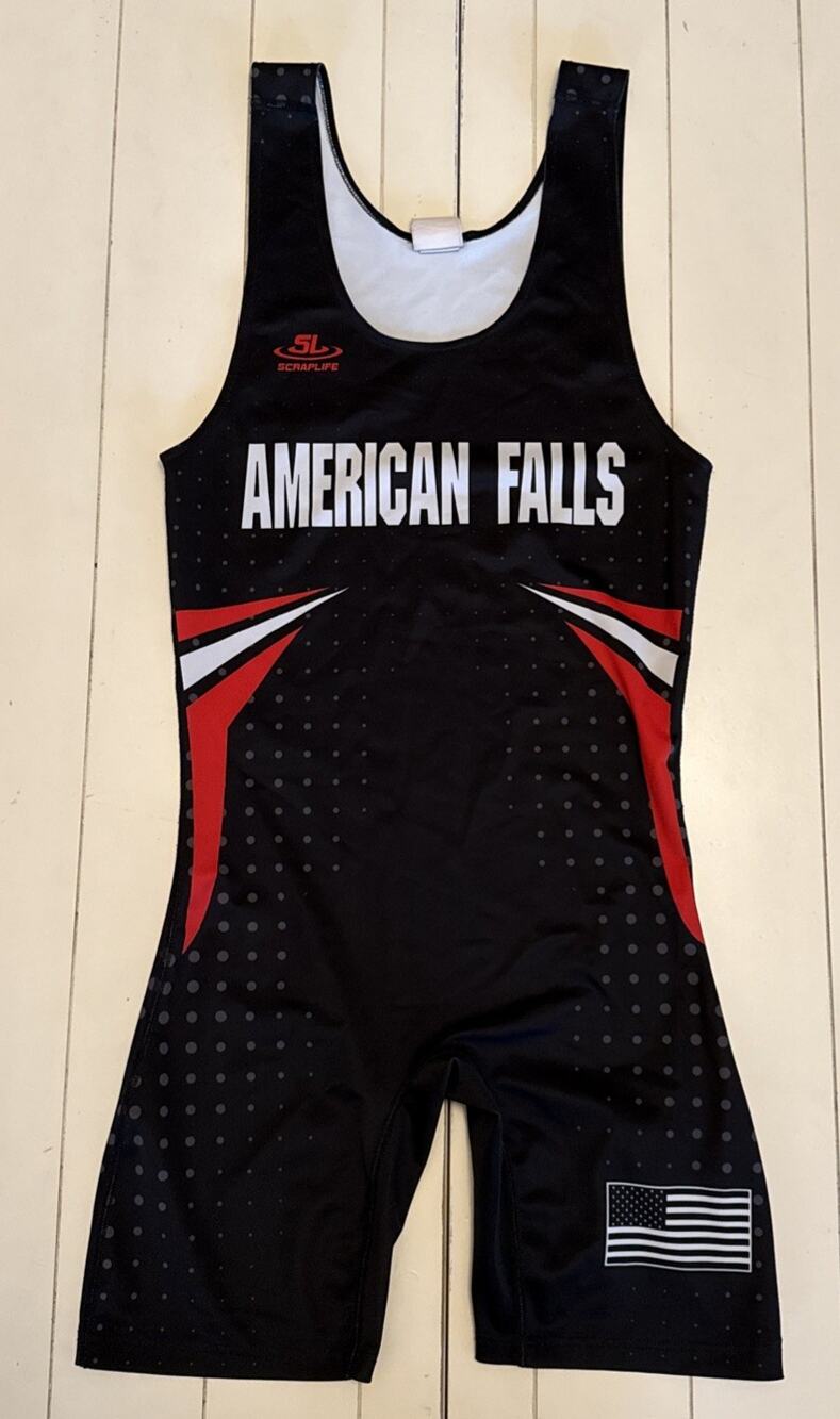 Wrestling Singlet Red Black Size Adult Size S Small 100-125 LBS